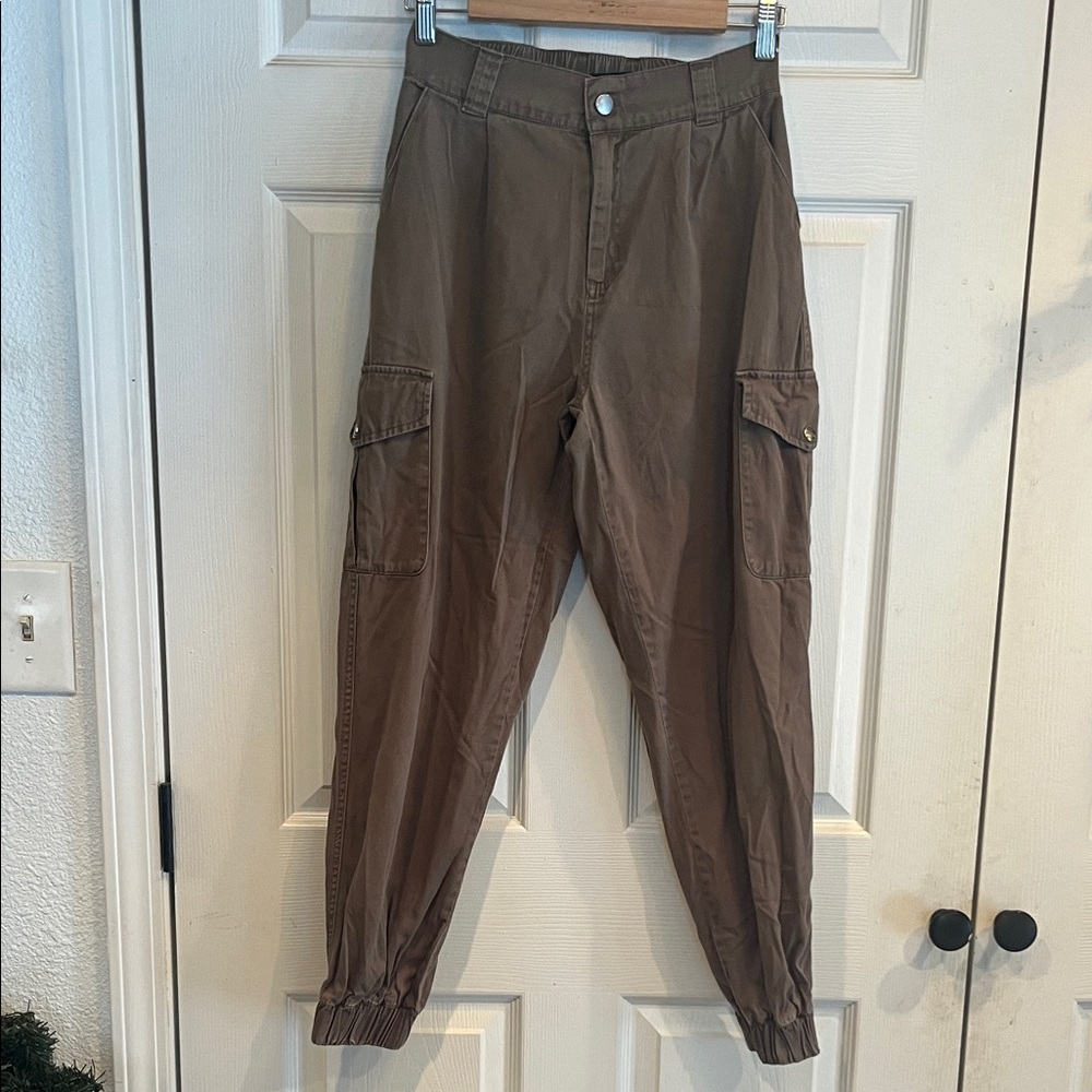 Stoosh Dark Brown Utility Joggers